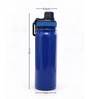 Blue Stainless Steel Shine Water Bottle with Flip Top Lid & Carry Loop, 750 ml