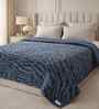 Steel Blue Solid Microfiber Ultra Soft 300GSM Double Bed Quilt