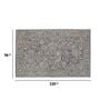 Blue Persian Viscose 8 ft x 10 ft Hand Tufted Carpet