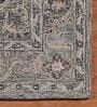 Blue Persian Viscose 8 ft x 10 ft Hand Tufted Carpet