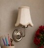 Steel Cotton Wall Mounted Light with Off-White Shade