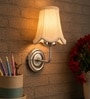 Steel Cotton Wall Mounted Light with Off-White Shade