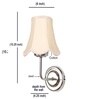 Steel Cotton Wall Mounted Light with Off-White Shade