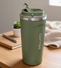 Green Stainless Steel Insulated Coffee Mug with Carrying Strap, 550 ml