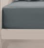 Steel Grey Solid 400 TC Cotton Satin King Bedsheet With 2 Pillow Covers