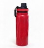 Red Stainless Steel Shine Water Bottle with Flip Top Lid & Carry Loop, 750 ml