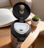 Silver Stainless Steel Travel Coffee Mug with Push Button Lid, 500 ml