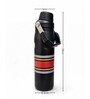 Black Stainless Steel Strip Line Water Bottle, 750 ml
