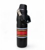 Black Stainless Steel Strip Line Water Bottle, 750 ml