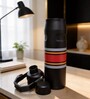 Black Stainless Steel Strip Line Water Bottle, 750 ml