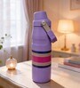 Purple Stainless Steel Strip Line Water Bottle, 750 ml