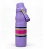 Purple Stainless Steel Strip Line Water Bottle, 750 ml
