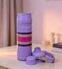 Purple Stainless Steel Strip Line Water Bottle, 750 ml