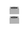 Steel Tealight Holder In Silver Set Of 2