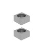Steel Tealight Holder In Silver Set Of 2
