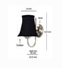 Steel Wall Light   Black Cotton Fabric Shade | Bedroom & Office