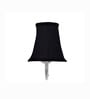Steel Wall Light   Black Cotton Fabric Shade | Bedroom & Office