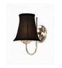 Steel Wall Light   Black Cotton Fabric Shade | Bedroom & Office