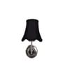 Steel Wall Light with Black Cotton Shade for Modern Interiors