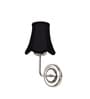 Steel Wall Light with Black Cotton Shade for Modern Interiors