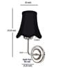 Steel Wall Light with Black Cotton Shade for Modern Interiors