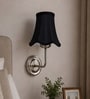 Steel Wall Light with Black Cotton Shade for Modern Interiors