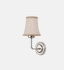 Steel Wall Mounted Lamp with Beige Jute Shade & Cafe