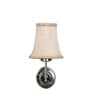 Steel Wall Mounted Lamp with Beige Jute Shade & Cafe