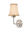 Steel Wall Mounted Lamp with Beige Jute Shade & Cafe