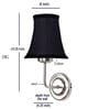 Steel Wall Mounted Lamp with Black Cotton Shade