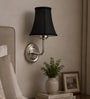 Steel Wall Mounted Lamp with Black Cotton Shade