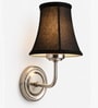 Steel Wall Mounted Lamp with Black Cotton Shade