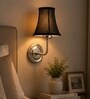 Steel Wall Mounted Lamp with Black Cotton Shade