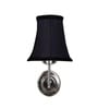 Steel Wall Mounted Lamp with Black Cotton Shade