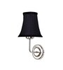 Steel Wall Mounted Lamp with Black Cotton Shade