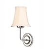 Steel Wall Mounted Lamp with Off-White Cotton Shade