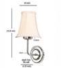 Steel Wall Mounted Lamp with Off-White Cotton Shade