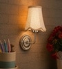 Steel Wall Mounted Light with Beige Jute Shade