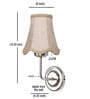 Steel Wall Mounted Light with Beige Jute Shade