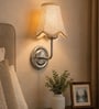 Steel Wall Mounted Light with Beige Jute Shade
