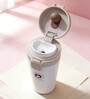 White Stainless Steel Travel Coffee Mug with Push Button Lid, 500 ml