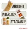 (Pack of 2) Stack & Lock Round Containers