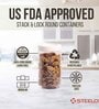 (Pack of 2) Stack & Lock Round Containers