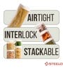 (Pack of 6) Stack & Lock Round Containers