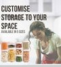 (Pack of 4) Stack & Lock Square Containers