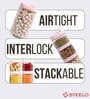 (Pack of 6) Stack & Lock Square Containers