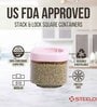 (Pack of 6) Stack & Lock Square Containers