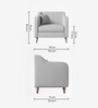 Stella 1 seater sofa in Light Grey  colour