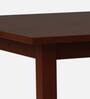Stella Solid Wood 4 Seater Dining Table in Dark Walnut Finish