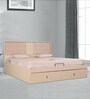 Stellar Queen Size Bed with Storage in High Gloss White Finish